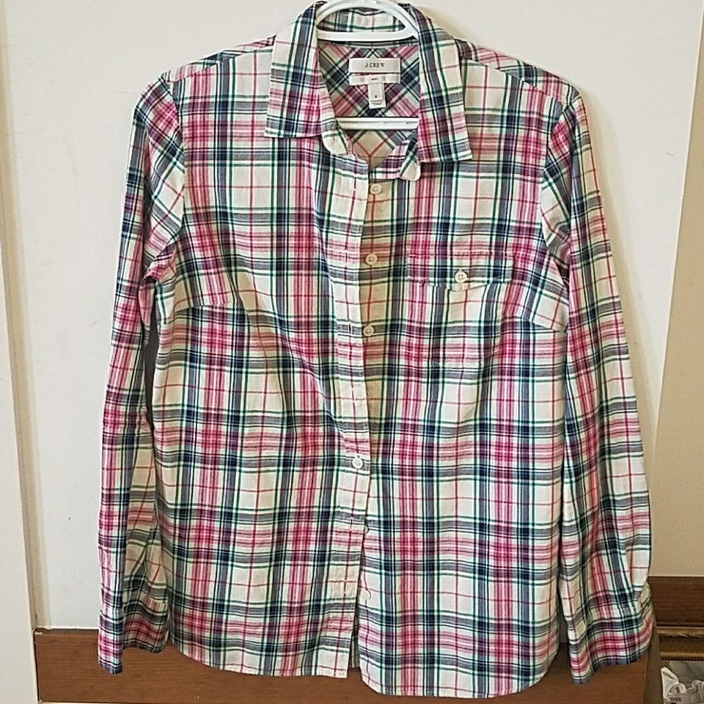 J. Crew plaid shirt size 2